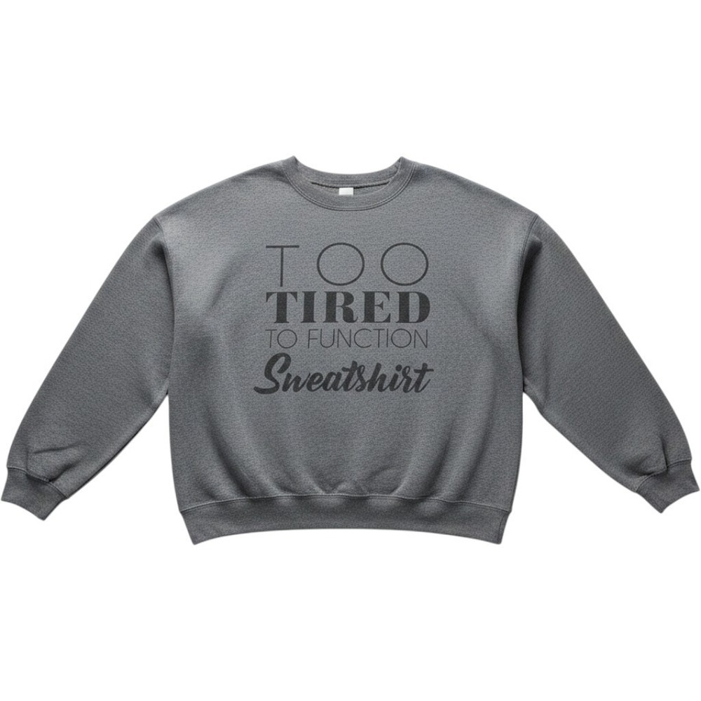 Wound Up Sweatshirt Juniors 3XL Gray Too Tired To Function Fleece Pullover